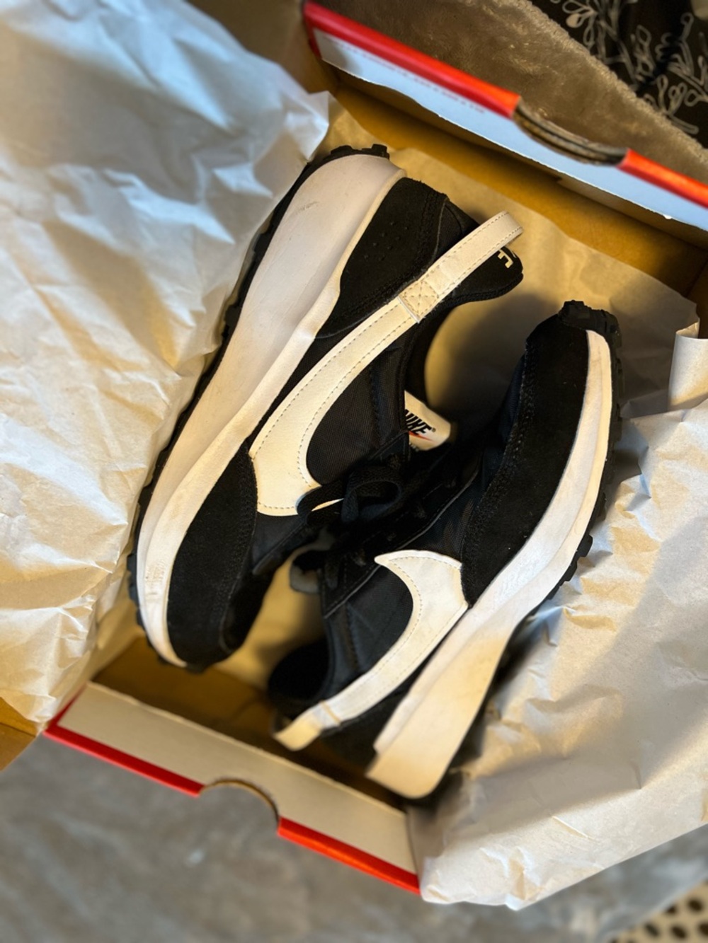 Nike Black and White Low-Top Swoosh Sneakers